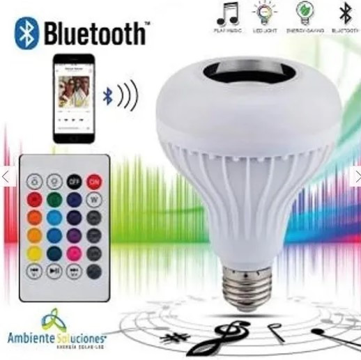 Bombillo Parlante Con Bluetooth Multicolores